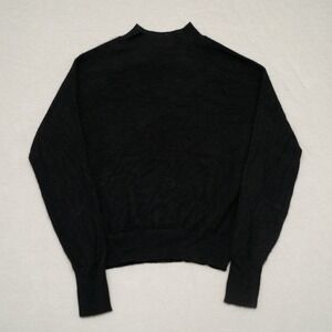 Everlane Cashmere Wool Black Mock Neck Sweater Womens M